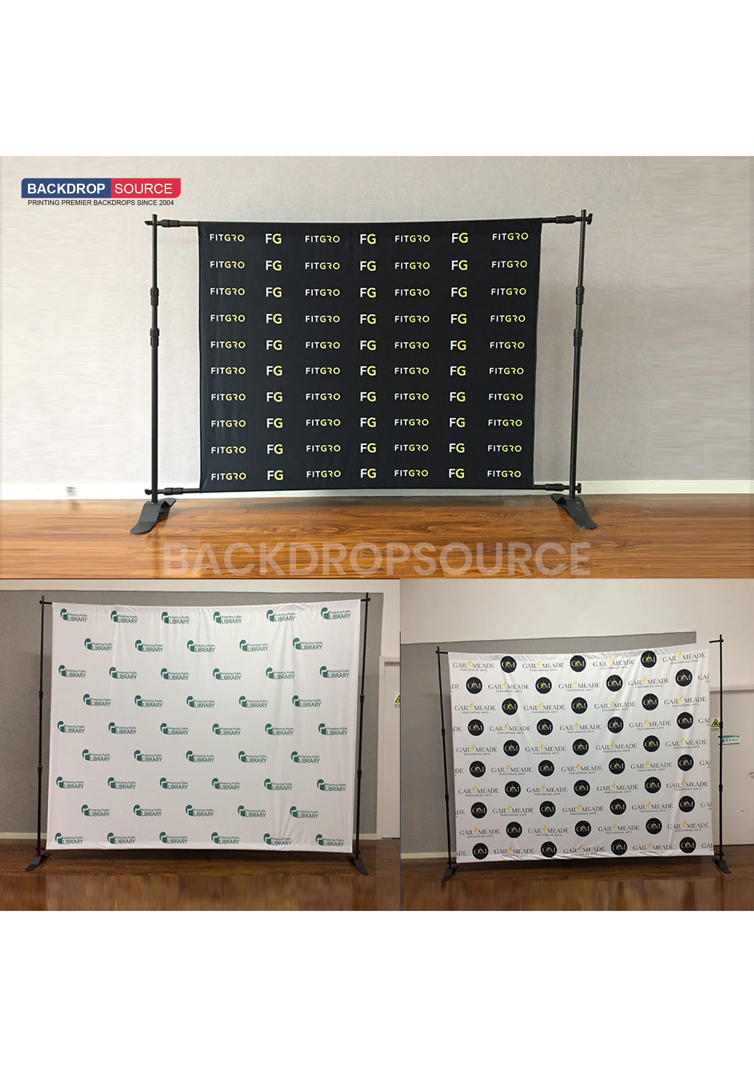 Fondos de pared multimedia para eventos de repetición y paso