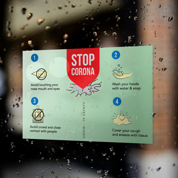 Safety & Advisory Window Decals / Sticker  - 01 - Backdropsource