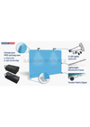 Kit de pared trasera recta con foco LED
