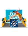 Ultimate 10x10 Booth Kit with Backwall, Side Walls, Counter, and Lights - Backdropsource
