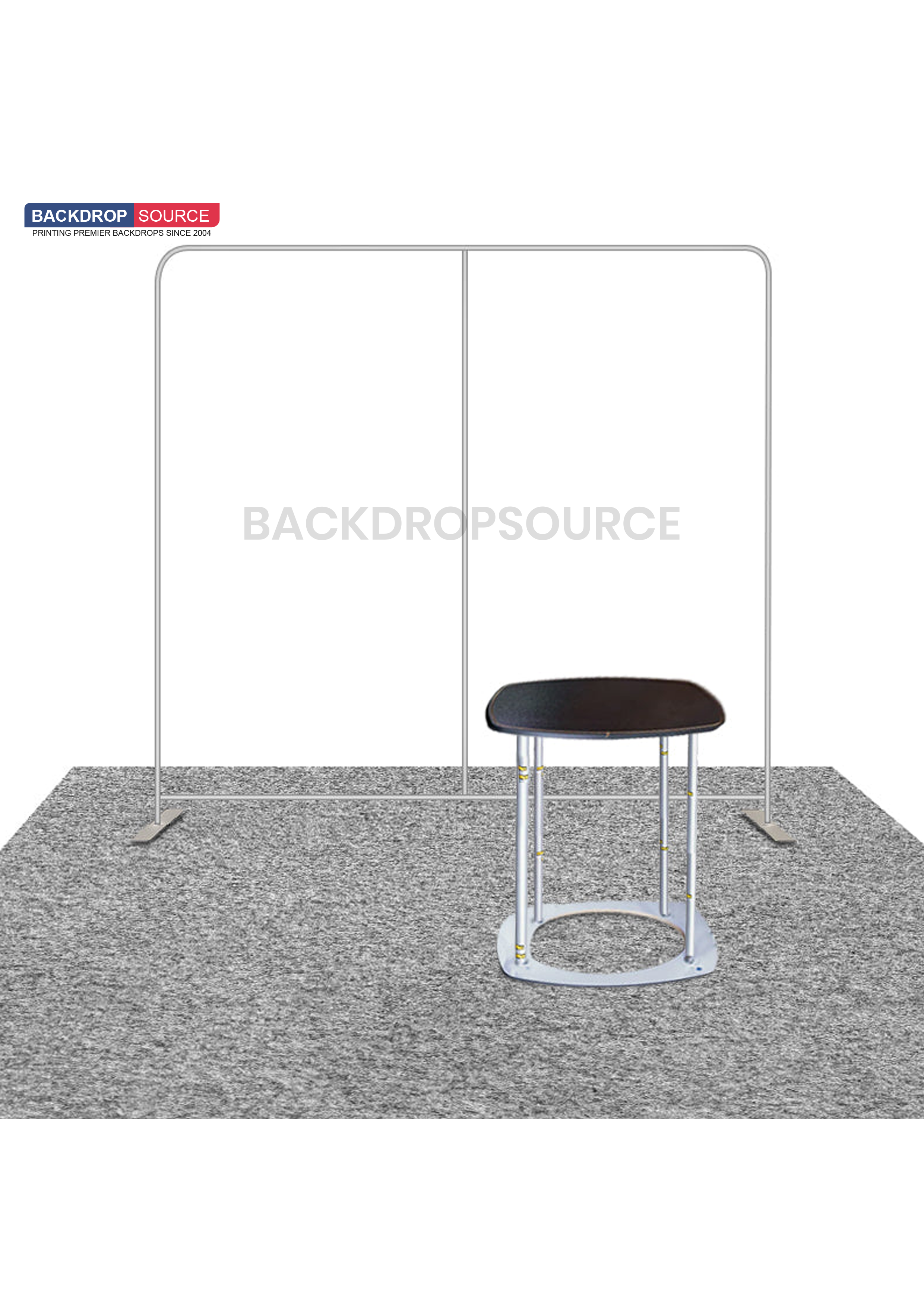 Kit de exhibición Exhibit Pro 3 en 1 recto de 3 m x 3 m con luces Illume