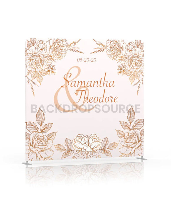 Fondo de elegancia floral al atardecer