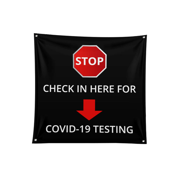 Testing Sign Fabric Banner - 03 - Backdropsource