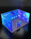 Exhibidor modular de caja de luz SEG de 4 m para ferias comerciales - Modelo 2
