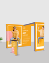Exhibidor modular de caja de luz SEG de 3 metros para ferias comerciales - Modelo 1