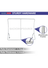 Modular U-Shape Fabric Display Stand