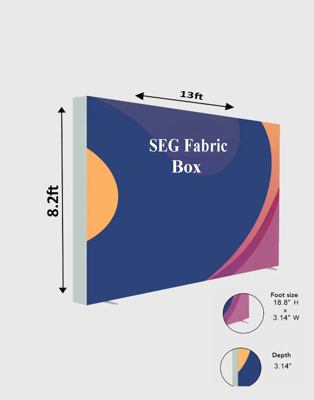 Pared multimedia de tela SEG - 4 m x 2,5 m