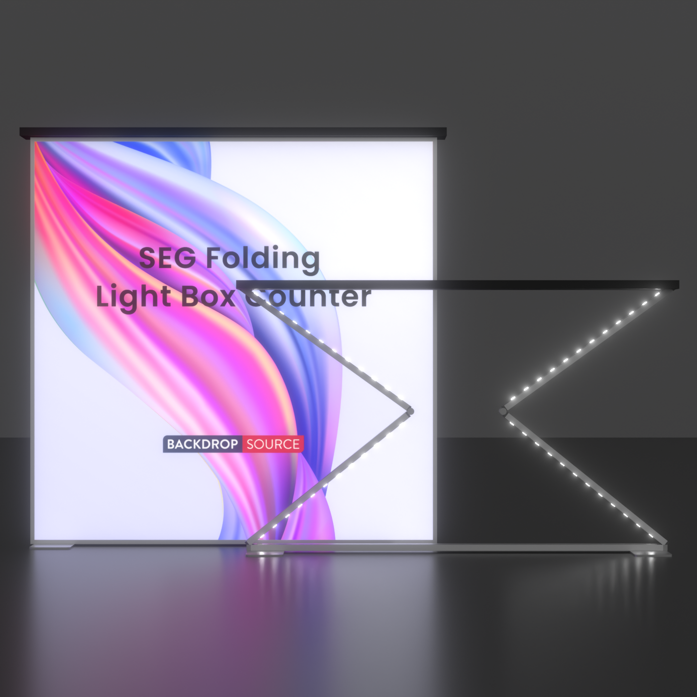 Mostrador de caja de luz plegable SEG