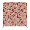 Valentines And Love Set Of Hand Drawn Design Elements On Pink Media Wall - Backdropsource