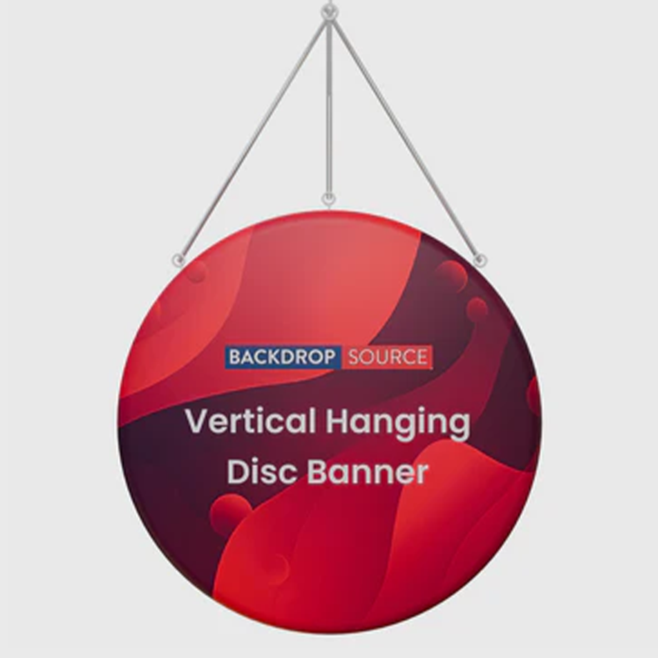 Banner de disco colgante vertical