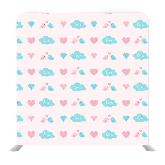 Vintage Seamless Heart Media Wall - Backdropsource