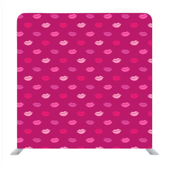 Watercolor lips pattern with colored lipstick kisses Media wall - Backdropsource