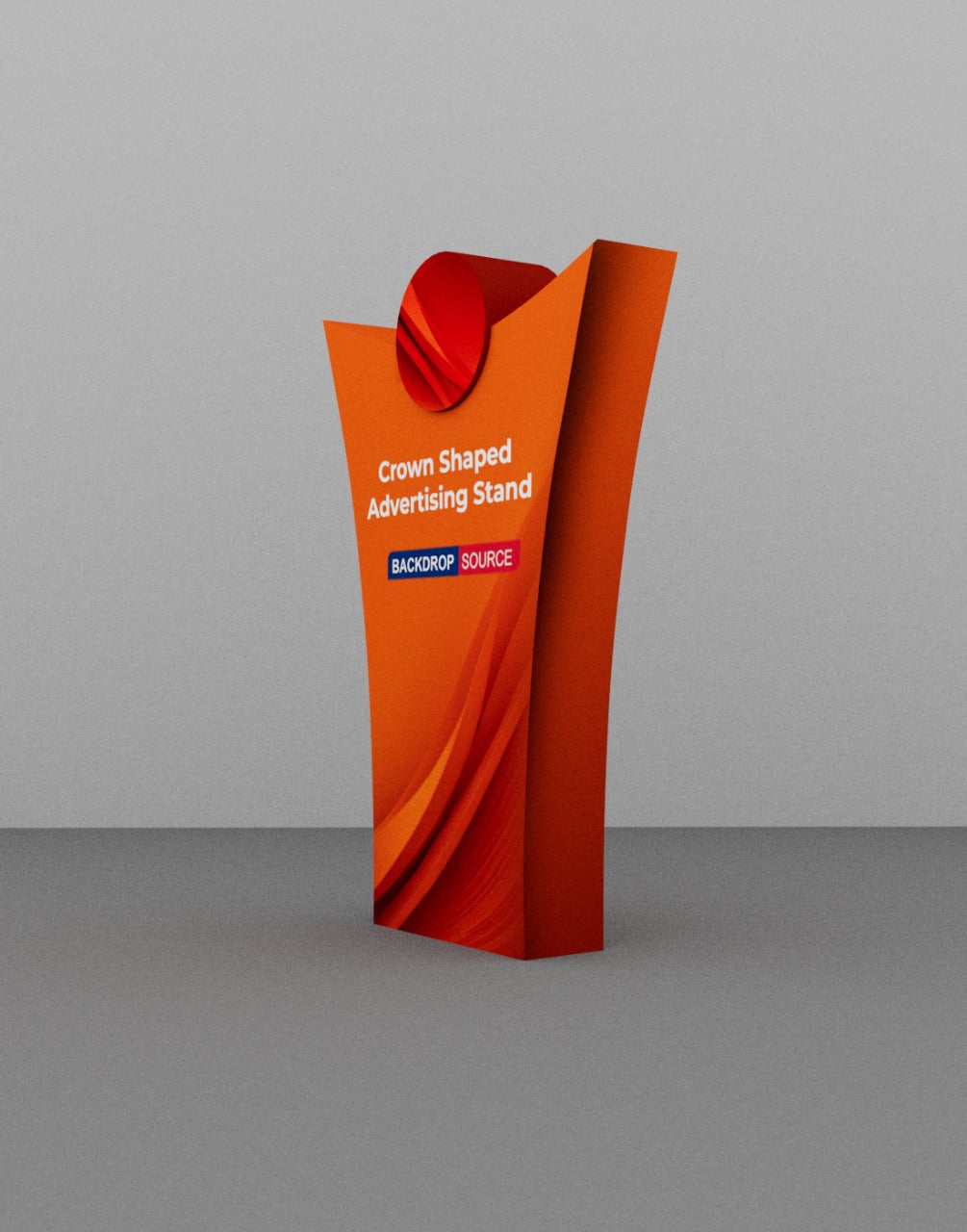 Stand publicitario en forma de corona