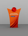 Stand publicitario en forma de corona