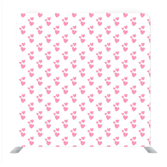 White Background With Pink Heart Media wall - Backdropsource