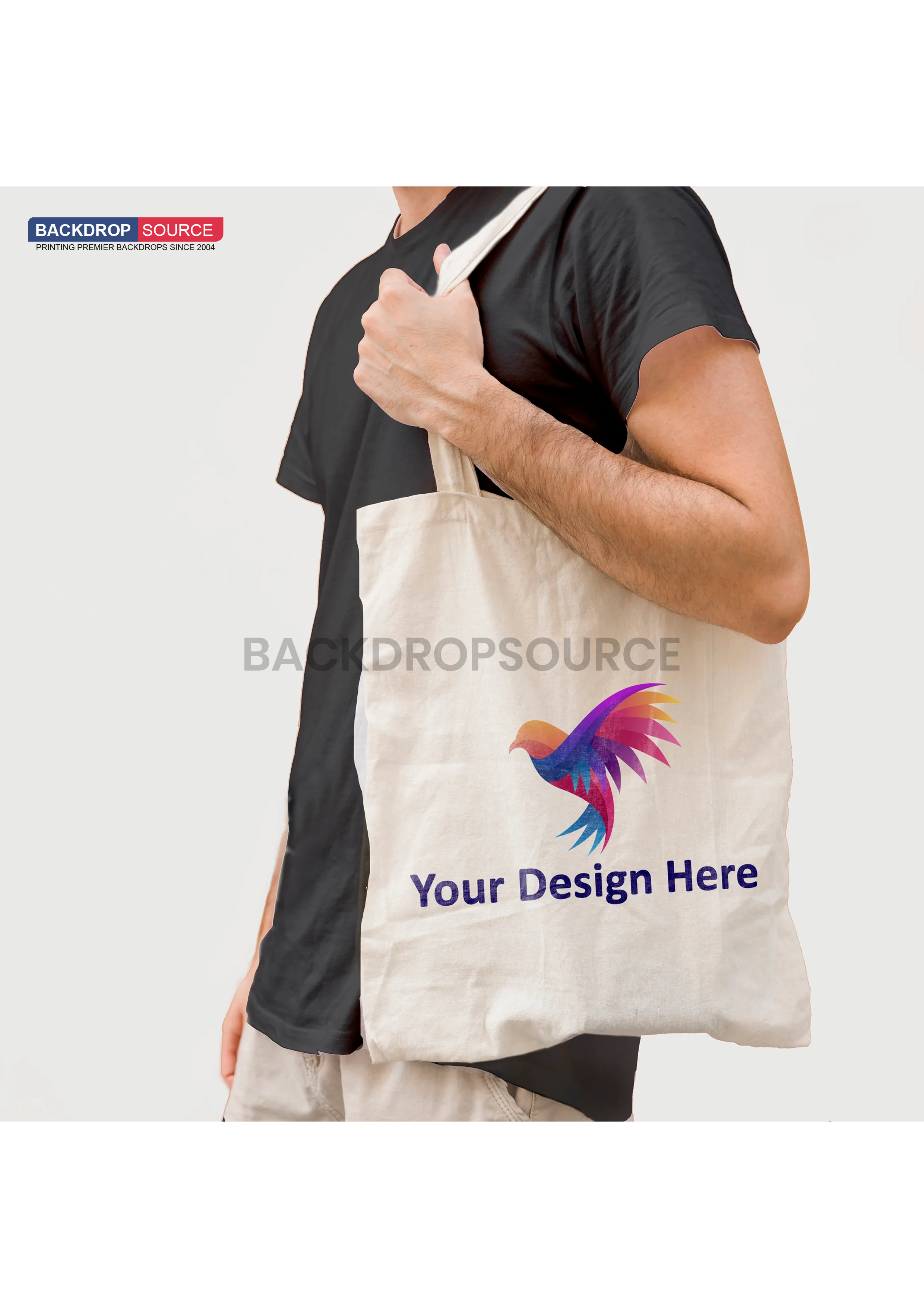Bolsa de lona de algodón blanca