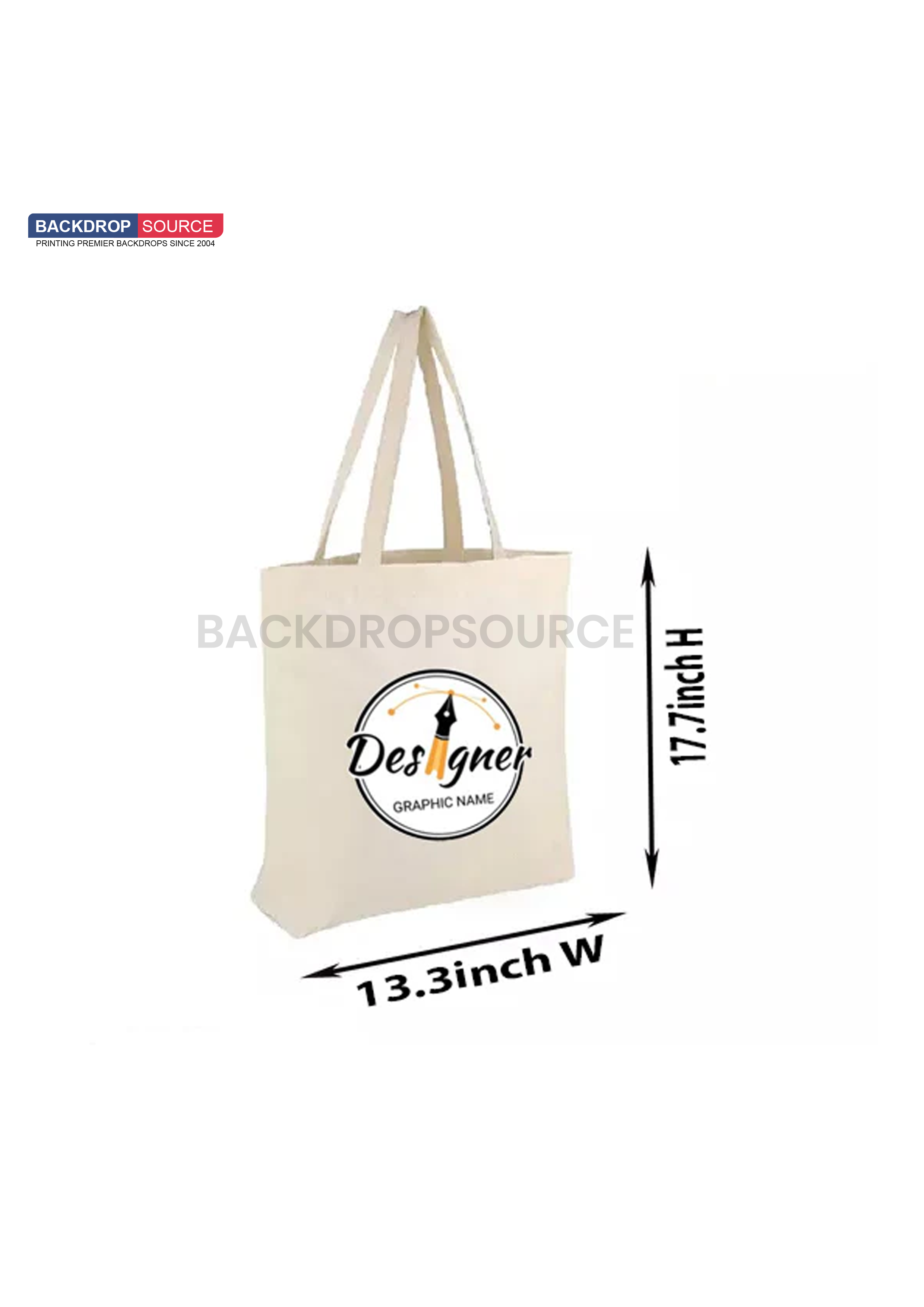 Bolsa de lona de algodón blanca