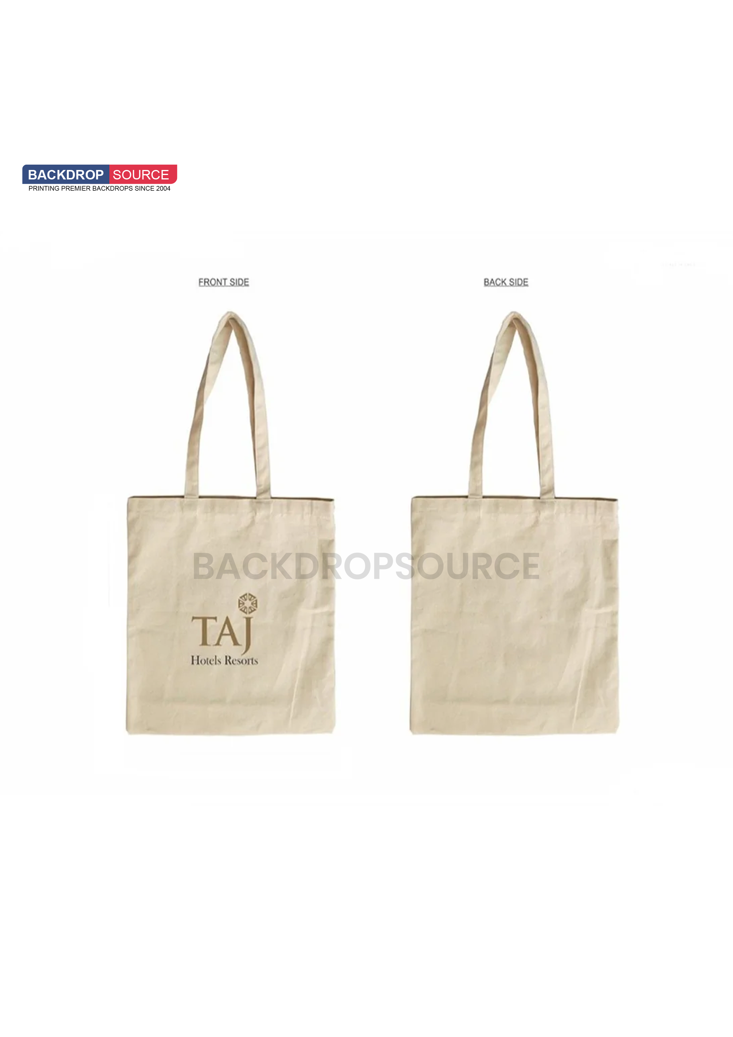 Bolsa de lona de algodón blanca