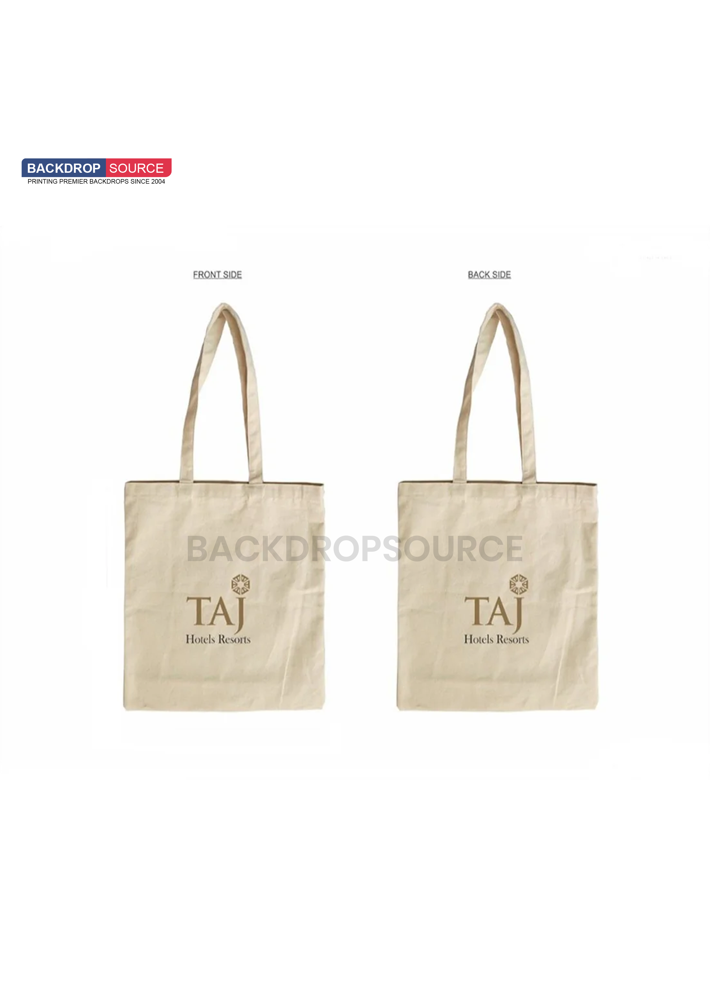 Bolsa de lona de algodón blanca