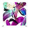 White Gold Blue Abstract clouds Media Wall - Backdropsource