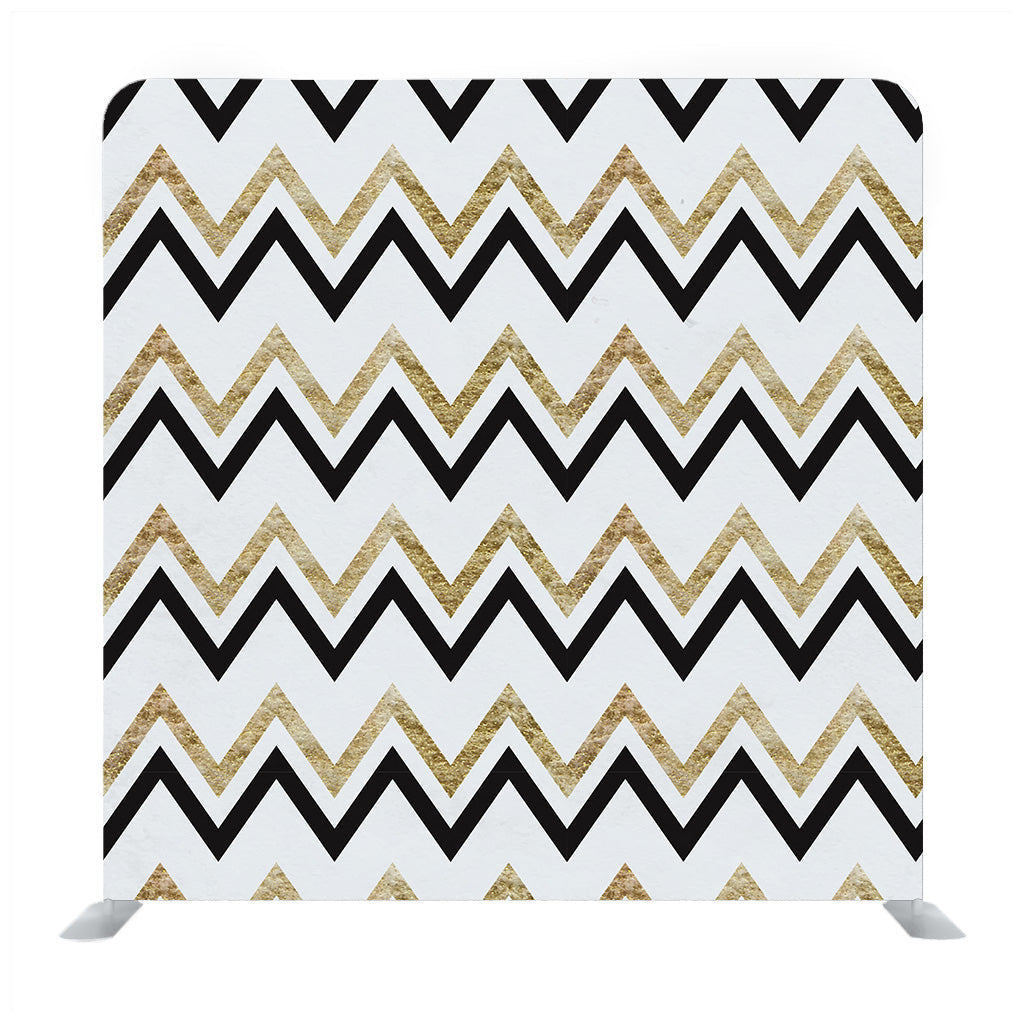 White Zigzag Pattern with Glittery Gold and Silver Effect Backdrop - Backdropsource