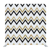White Zigzag Pattern with Glittery Gold and Silver Effect Backdrop - Backdropsource