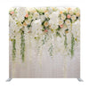 White Flowers Wall Decor Media Wall - Backdropsource