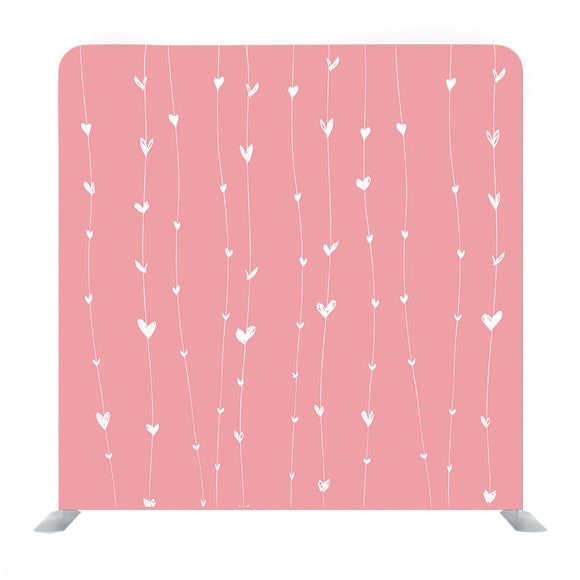 White hand drawn tiny hearts pattern media wall - Backdropsource