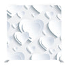 White heart pattern with pure white background Media wall - Backdropsource
