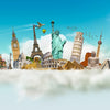 World Grouped Together Cloud Backdrop - Backdropsource
