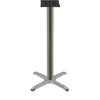 X Crome Metal Bar Table Base (Leg) (Wooden Top)