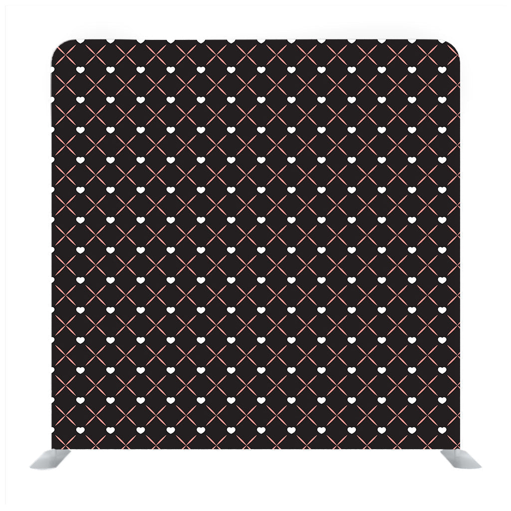 Blinking Hearts In Black Background Media Wall - Backdropsource
