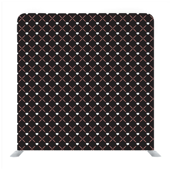 Blinking Hearts In Black Background Media Wall - Backdropsource