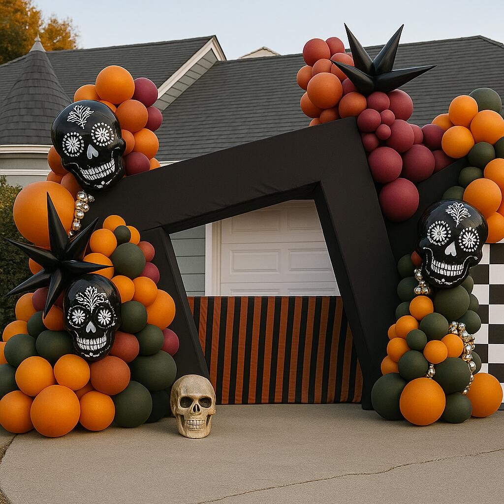3D Fabric Slanted Arch Display Wall