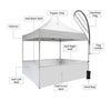 Carpa con dosel personalizada de alta resistencia (20 pies x 10 pies)