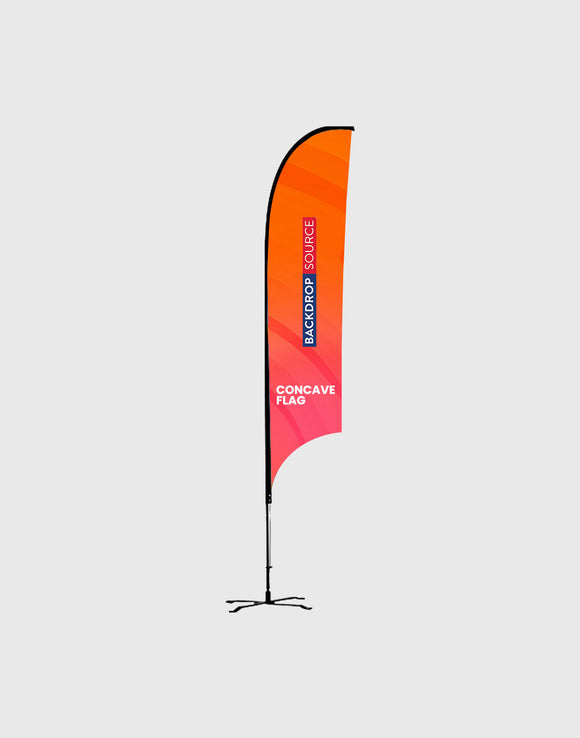 Bandera de plumas cóncava