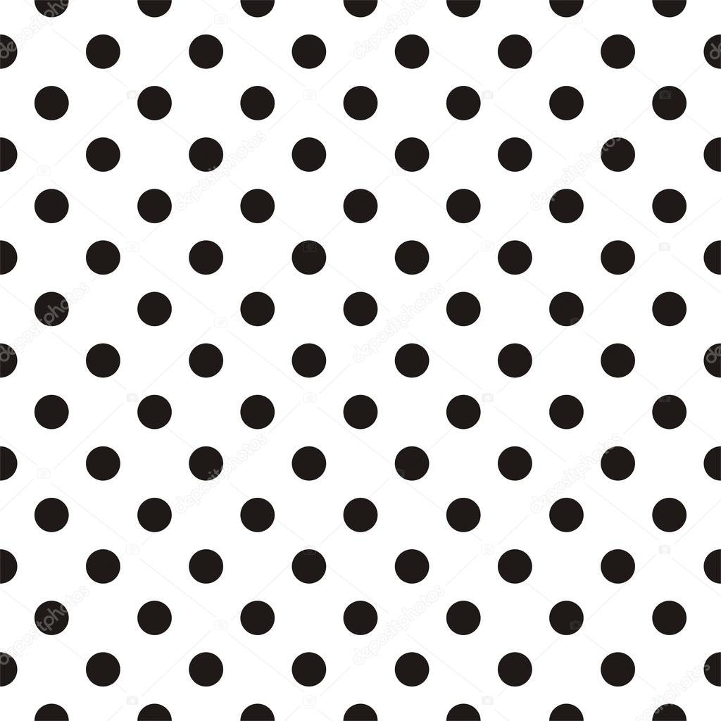 Black Polka Dots on White Background Print Photography Backdrop