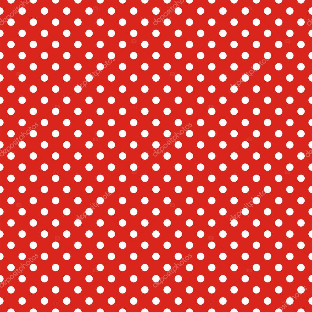 Red Retro Seamless Vector Dots Print Photography Backdrop