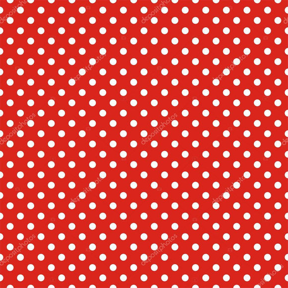 Red Retro Seamless Vector Dots Print Photography Backdrop