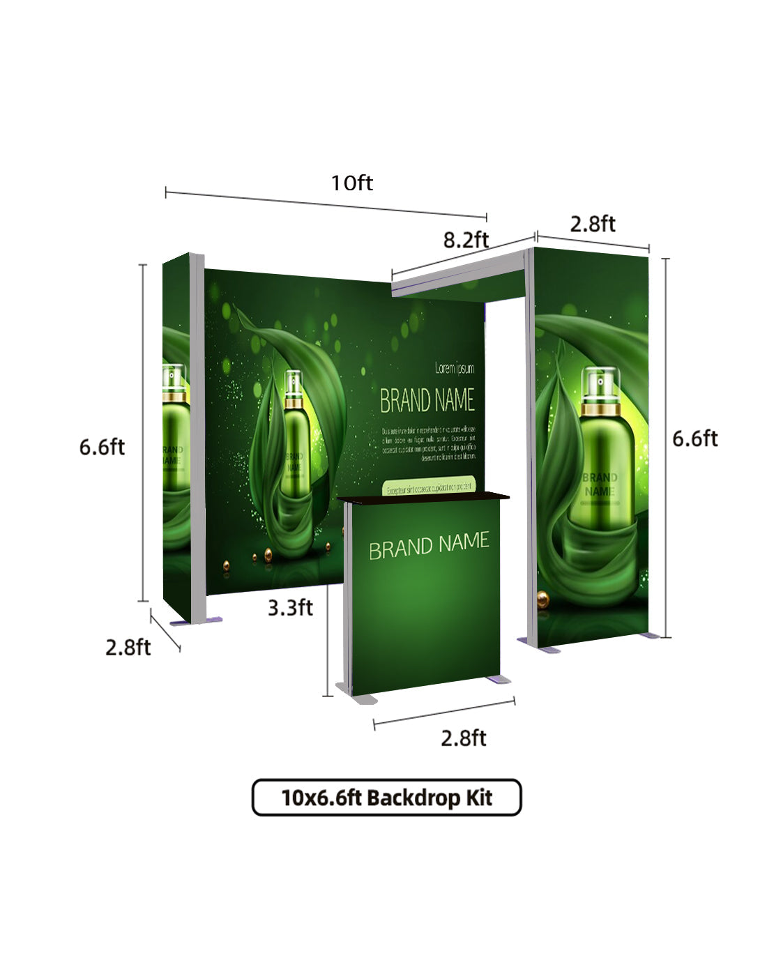 Exhibidor modular de caja de luz SEG de 3 metros para ferias comerciales - Modelo 3