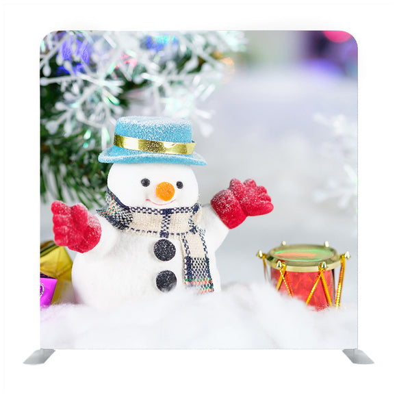 Little Snow Man With Beautiful Background For New Year Backdrop - Backdropsource