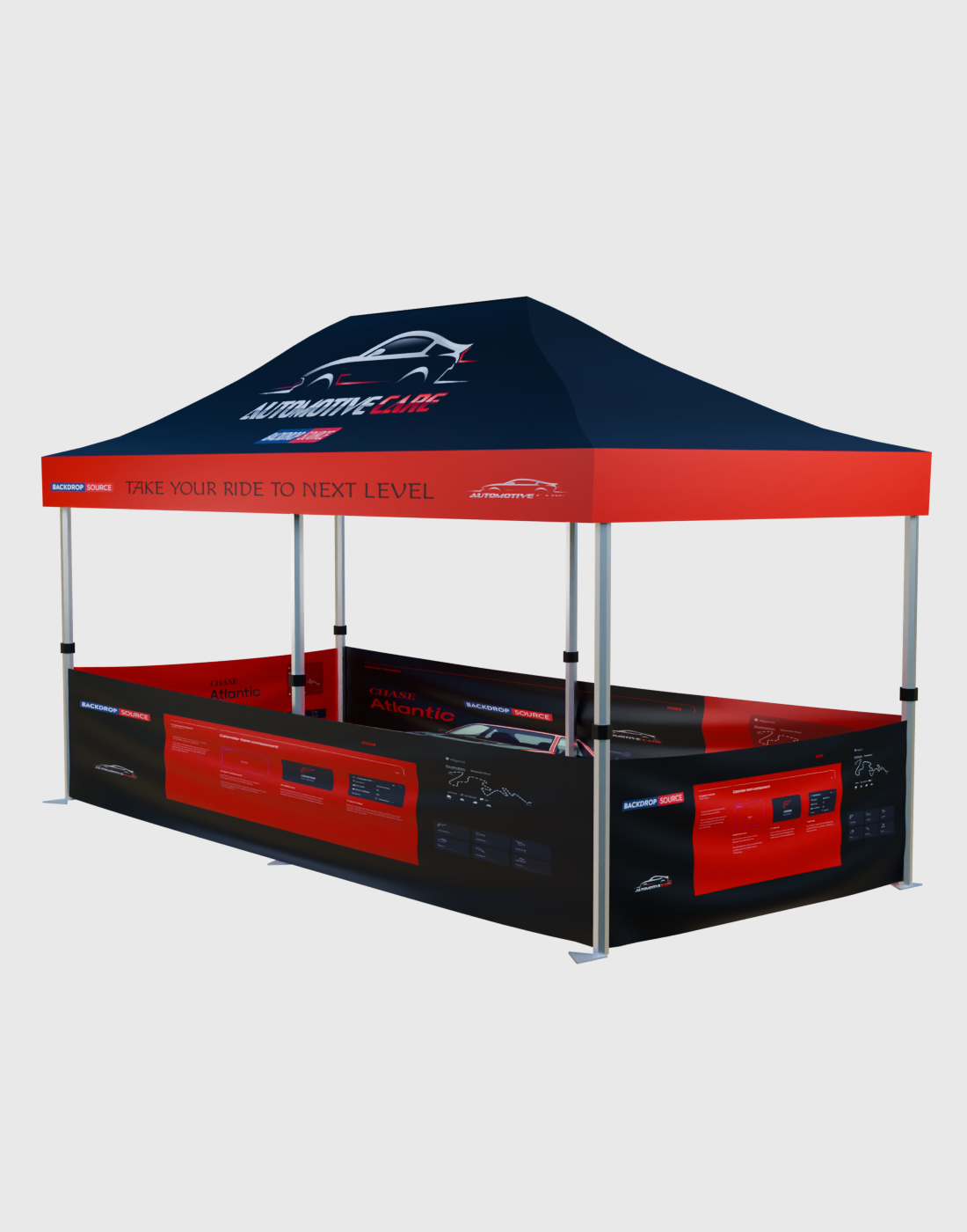 Carpa con dosel personalizada de alta resistencia (20 pies x 10 pies)