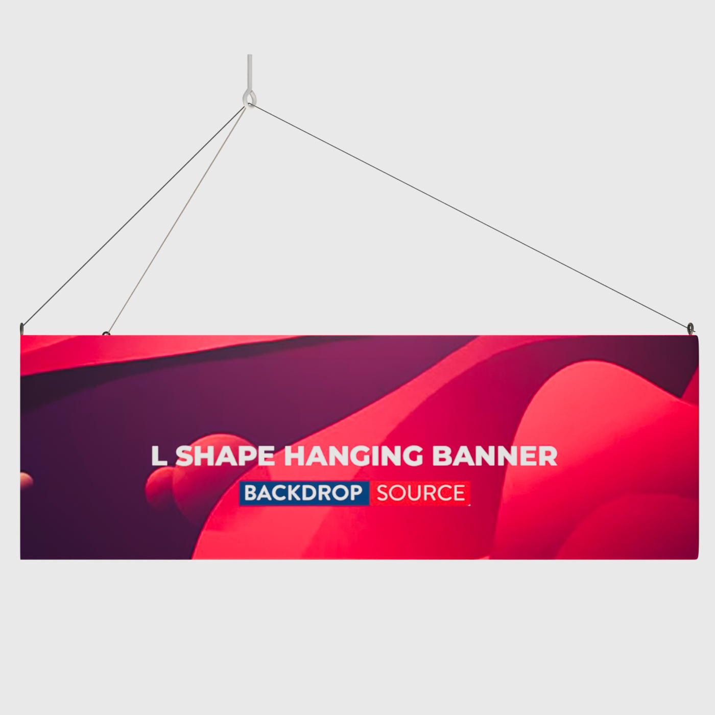 Banner colgante en forma de L