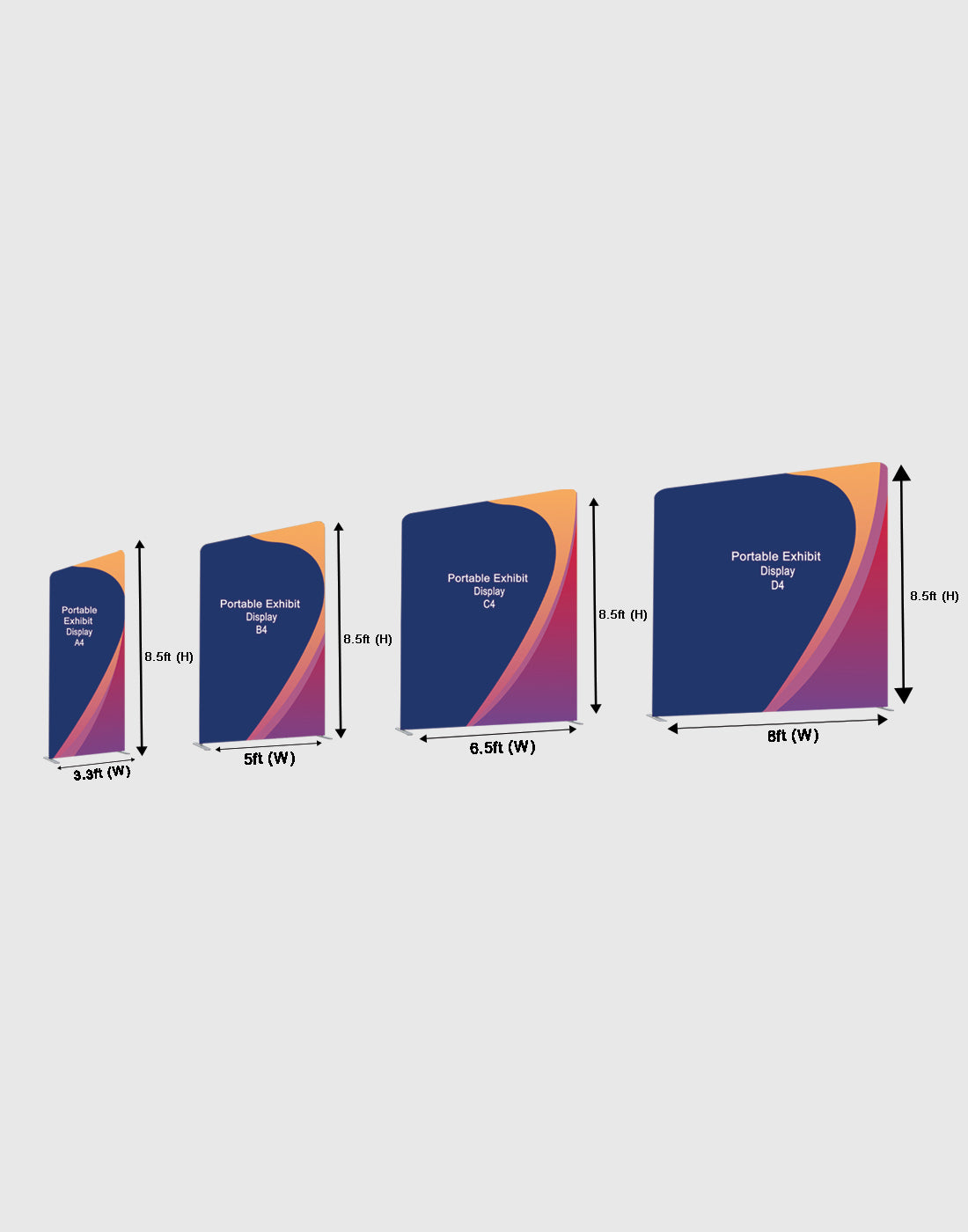 Portable Exhibit Display - Inclined - Backdropsource