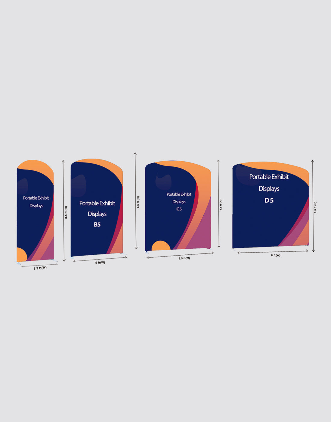 Portable Exhibit Display - Rampant arch - Backdropsource