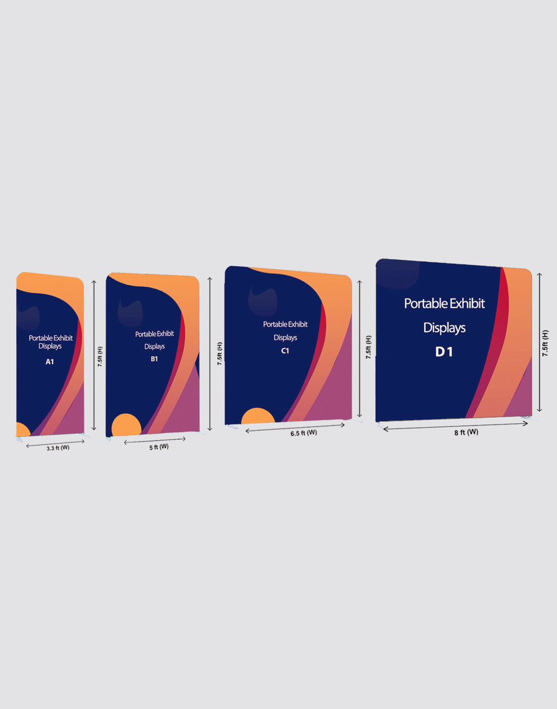 Portable Exhibit Display - H-7.5ft - Backdropsource